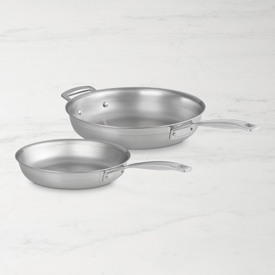 Le Creuset Classic Stainless-Steel 2-Piece Fry Pan Set, 9 1/2