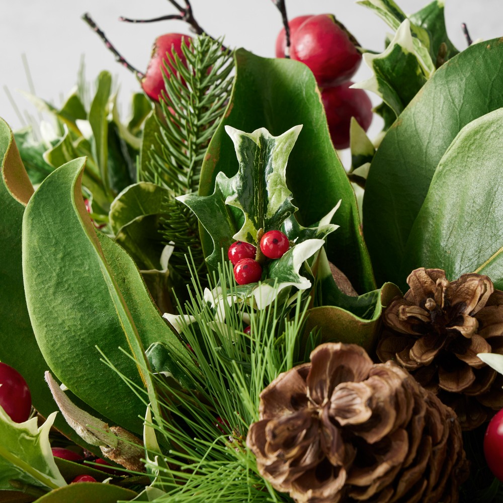 'Twas the Night Before Christmas Faux Floral Arrangement in Ceramic Vase