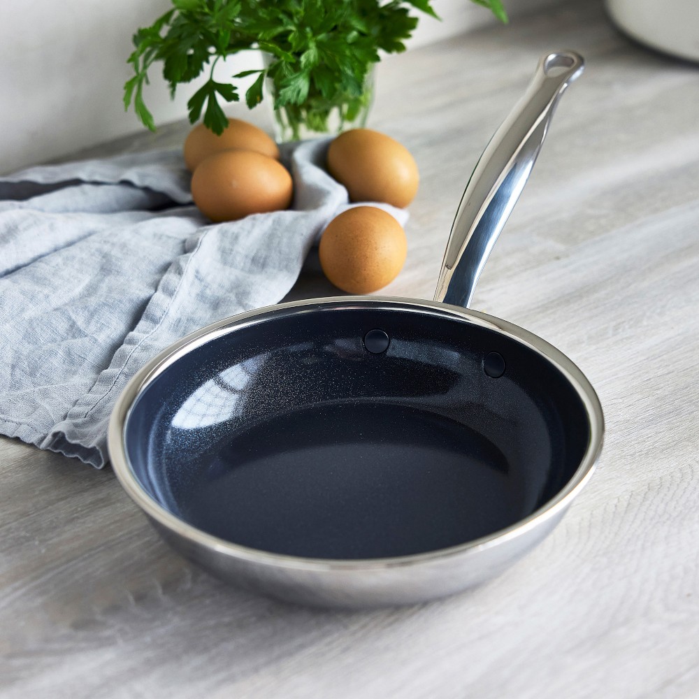 GreenPan™ Premiere Max Stainless-Steel Ceramic Nonstick Fry Pan
