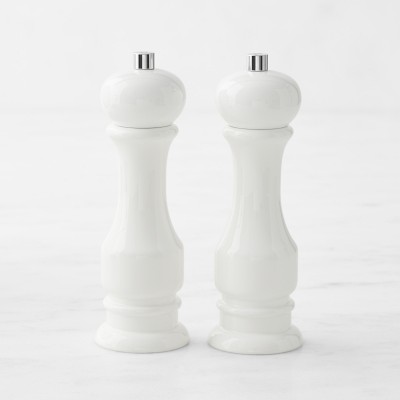 Williams Sonoma Traditional White Salt & Pepper Mills Set, 7