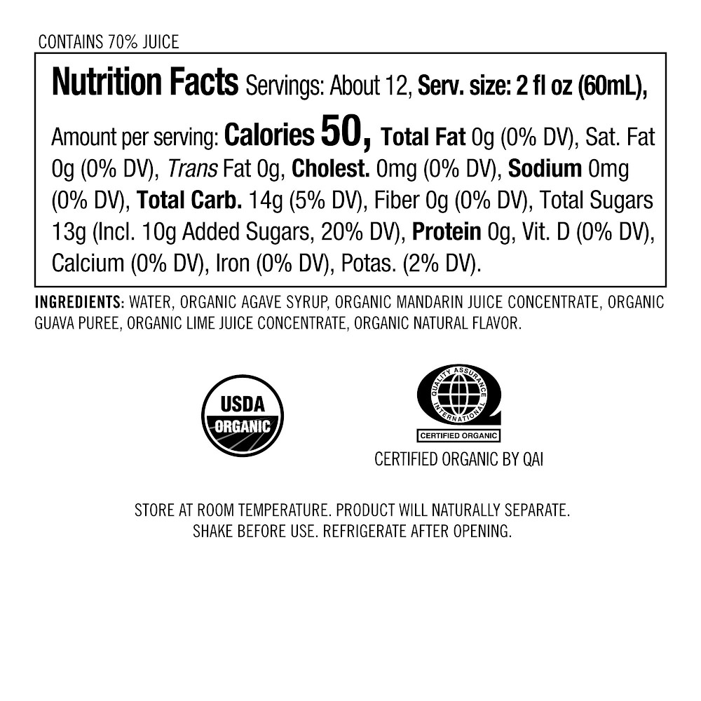 Williams Sonoma Organic Margarita Mix, Mandarin Guava