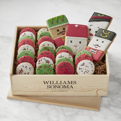 Williams Sonoma Holiday Cookie Gift Crate, Set of 28