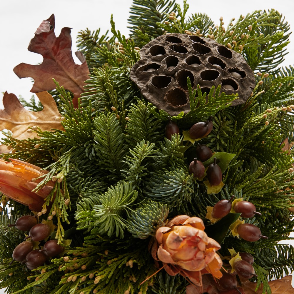 Thanksgiving Botanical Cornucopia Live Centerpiece