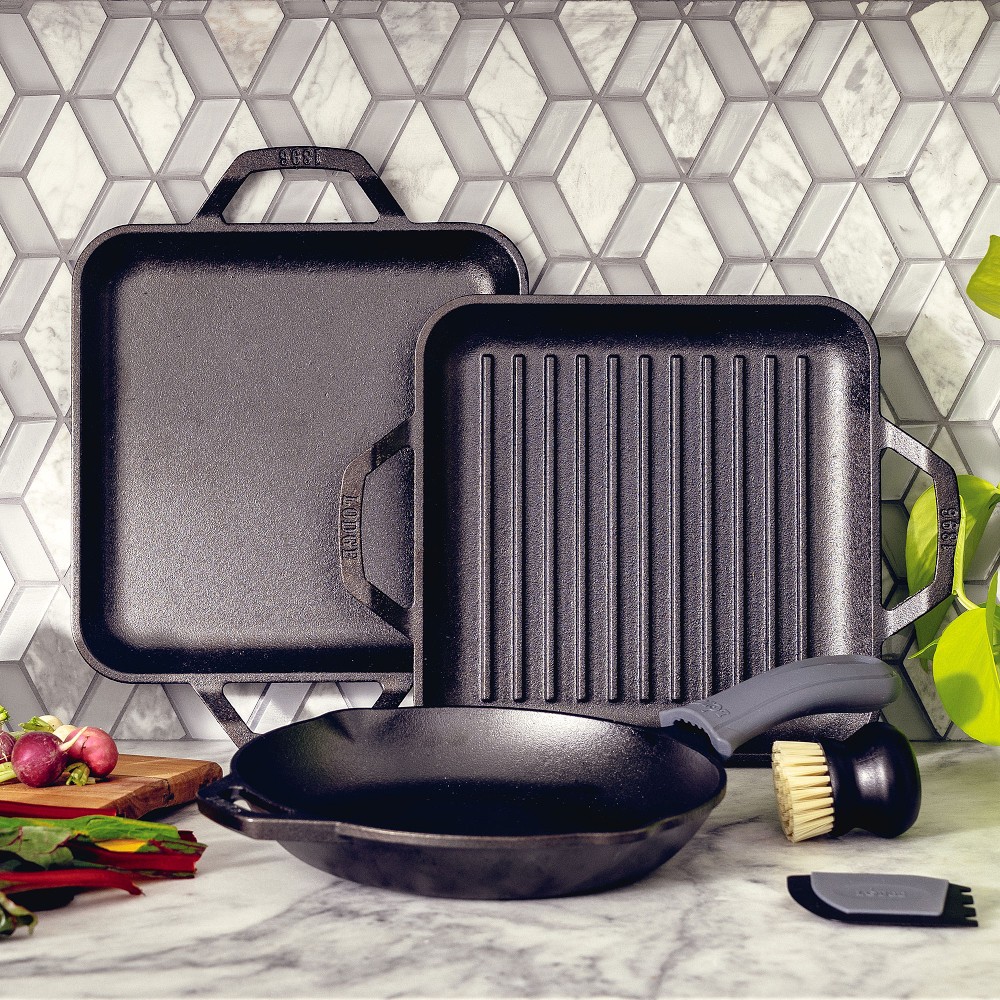 Lodge Chef Collection Seasoned Cast Iron 6-Piece Cookware Set