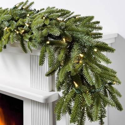 Balsam Hill Fraser Fir Pre-Lit Faux Wreath & Garland