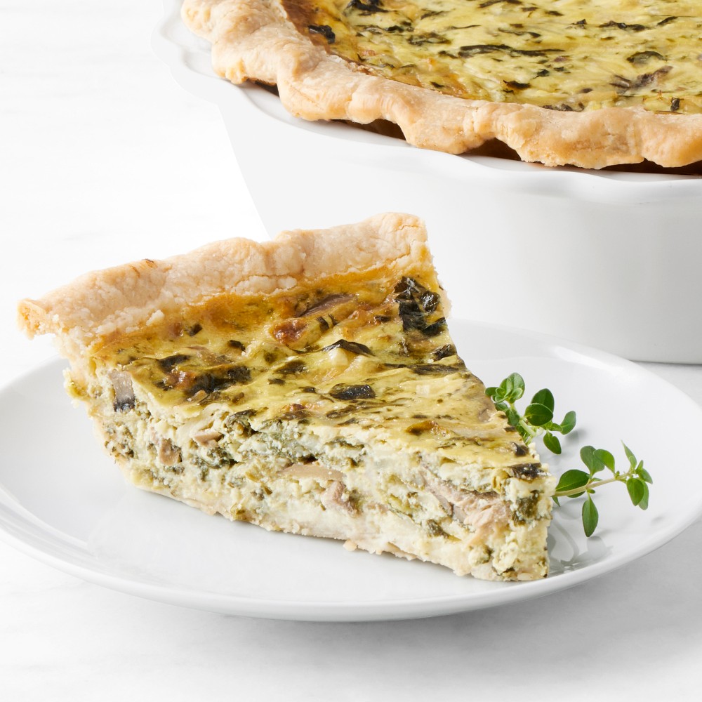 Spinach & Mushroom Quiche, Serves 8