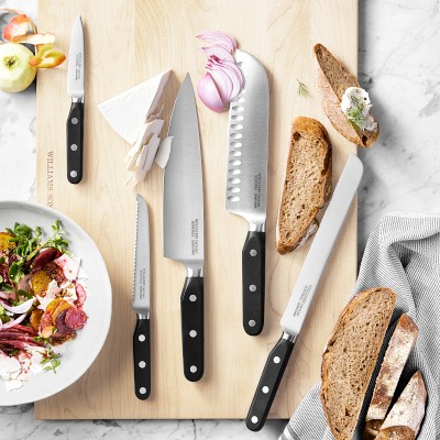 Williams Sonoma Elite Beechwood Knife Block, Set of 7