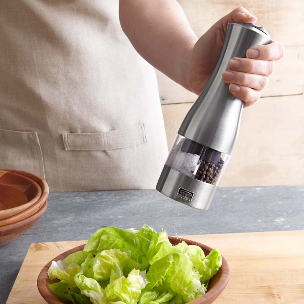 Trudeau Dual Electric Salt & Pepper Mills Set, 8