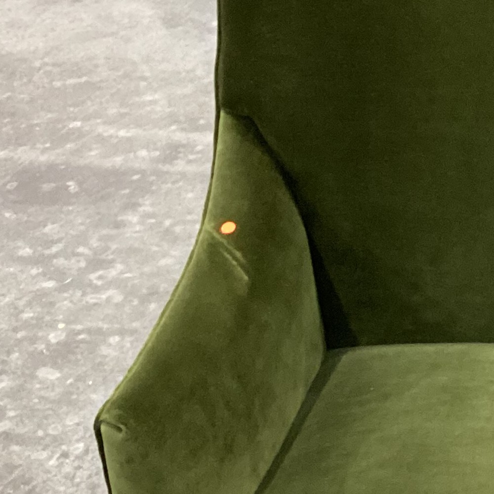 OPEN BOX: Belvedere Armchair, Standard, Signature Velvet, Olive, Nutmeg Leg