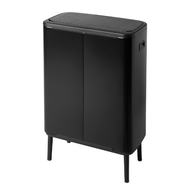 Brabantia Bo Touch Top Hi Dual Compartment Recycling Trash Can, 2 x 8 Gallon