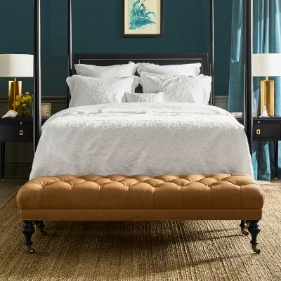 Fairfax Bench, Turned Leg with Tufted Top (51
