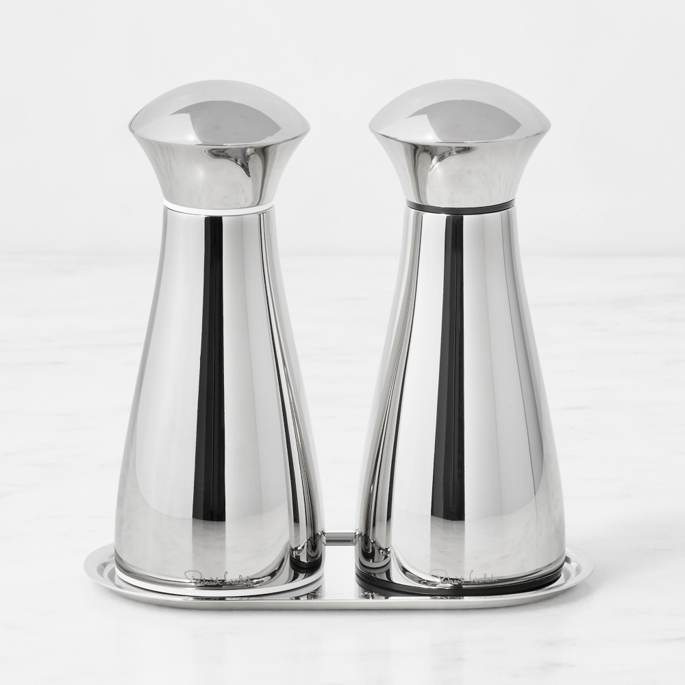 Robert Welch Signature Medium Salt & Pepper Mill Set with Tray, 6