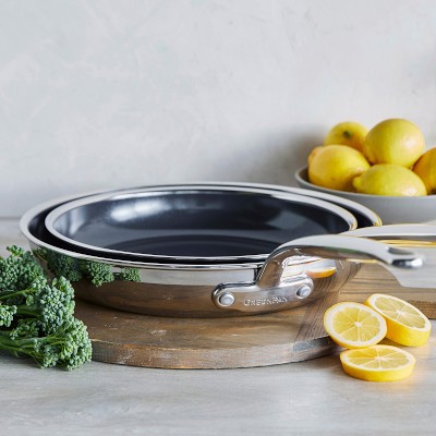 GreenPan™ Premiere Max Stainless-Steel Ceramic Nonstick Fry Pan Set