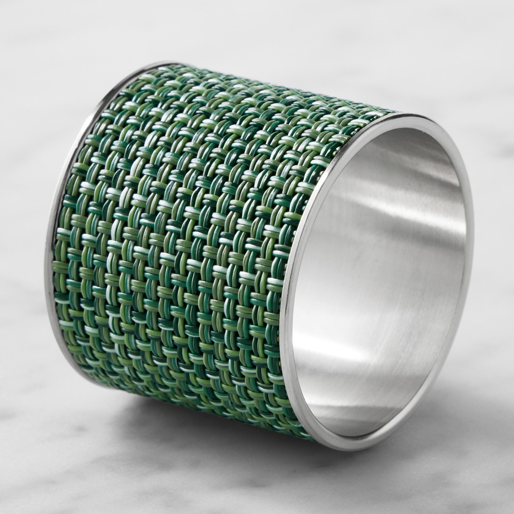 Chilewich Mini Basketweave Napkin Rings, Set of 4