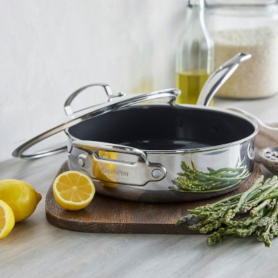GreenPan™ Premiere Max Stainless-Steel Ceramic Nonstick Covered Saute Pan