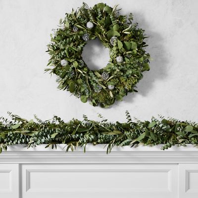 Jeff Leatham x Williams Sonoma Live Sonoma Winter Wreath & Garland
