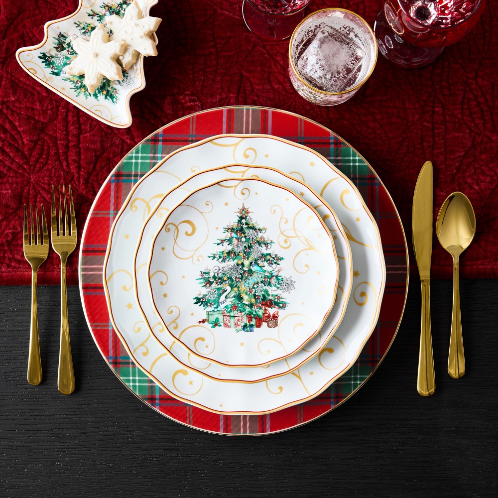 'Twas the Night Before Christmas Appetizer Plates, Mixed, Set of 4