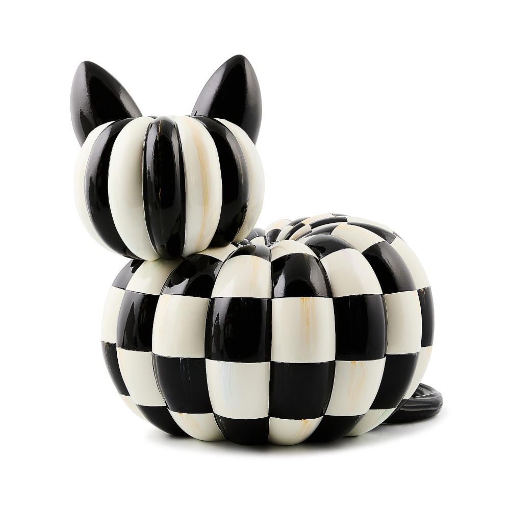 Mackenzie Childs Courtly Check Illuminated Cat
