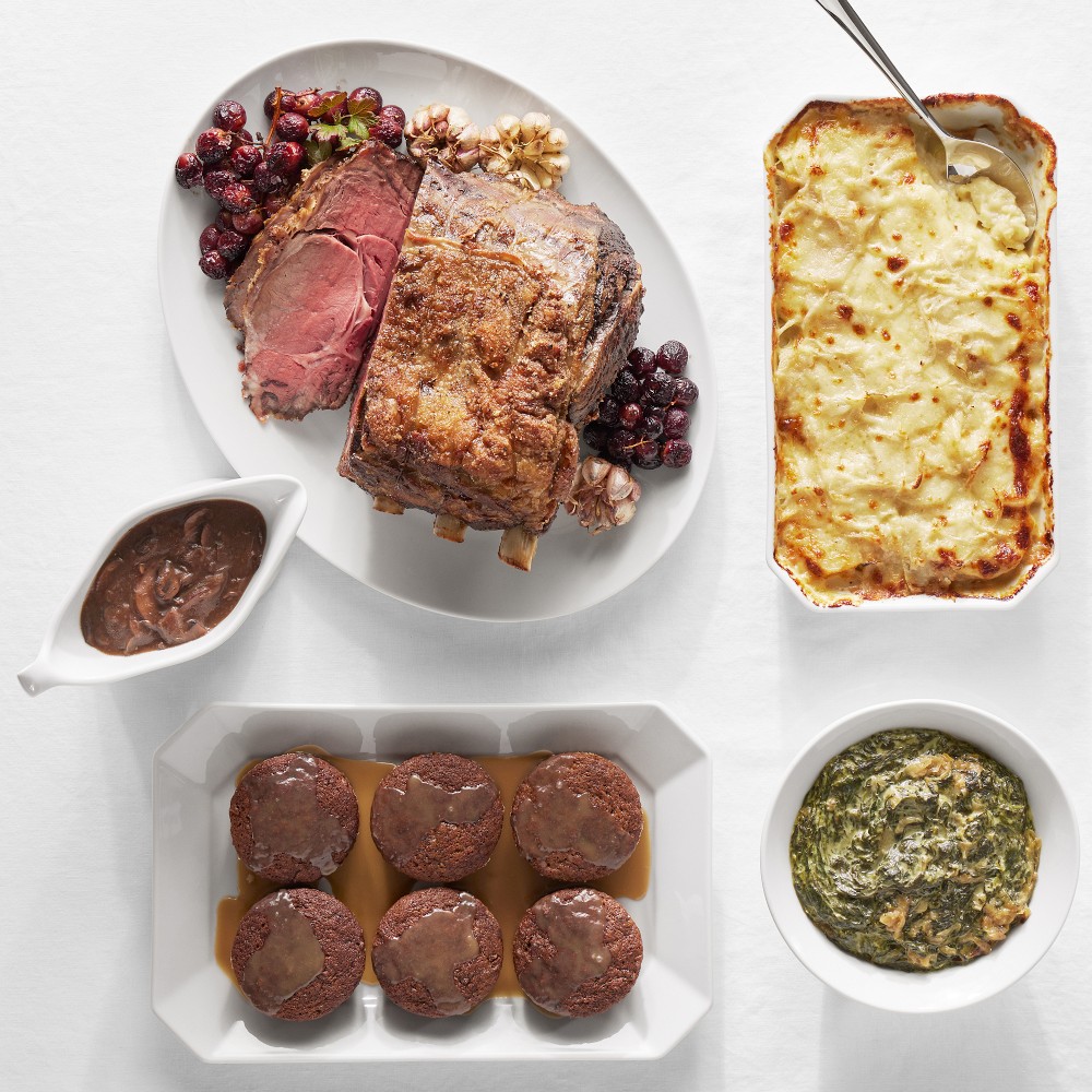 Williams Sonoma Test Kitchen 3-Bone Prime Rib Holiday Dinner, Serves 8