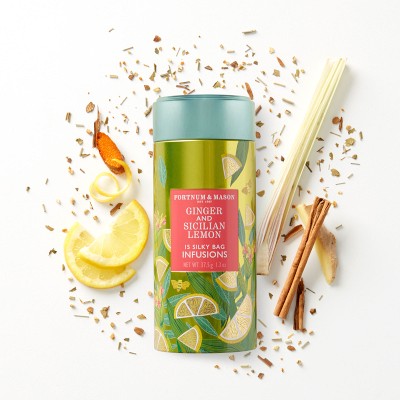 Fortnum & Mason Sicilian Lemon & Ginger Infusion Tea Bags, Set of 15