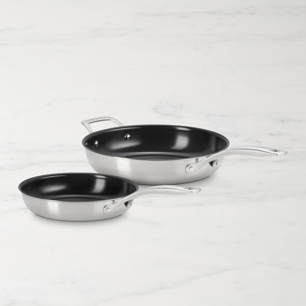 Le Creuset Essential Stainless-Steel Ceramic Nonstick Fry Pan Set, 9 1/2