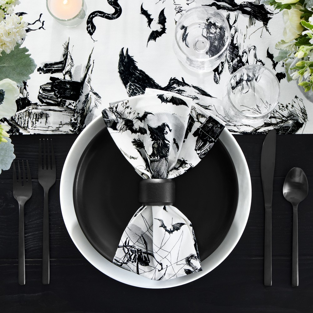Spooky Soirée Toile Napkins, Set of 4