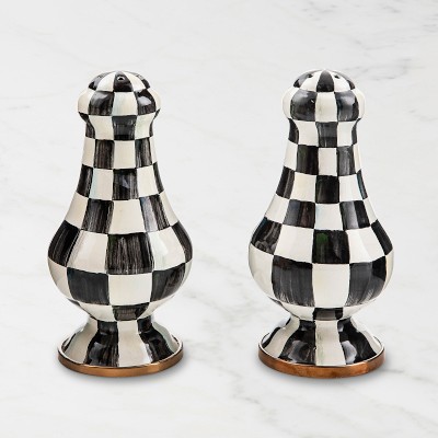 Mackenzie-Childs Courtly Check Large Salt & Pepper Shakers