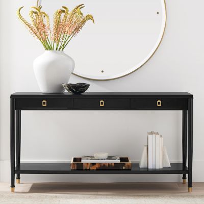 Lacourte 3-Drawer Open Console Table (61
