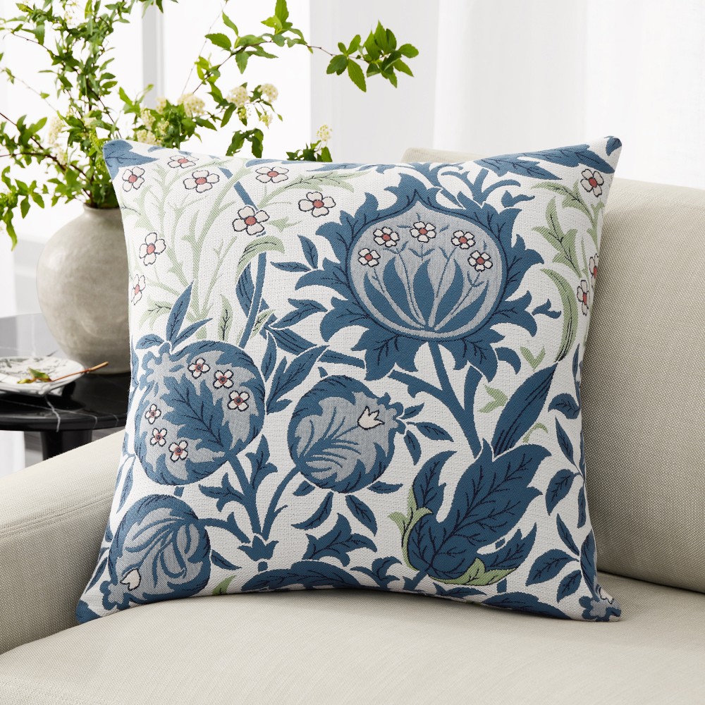 Morris & Co. x Williams Sonoma Home Elmcote Performance Pillow Cover, Blue