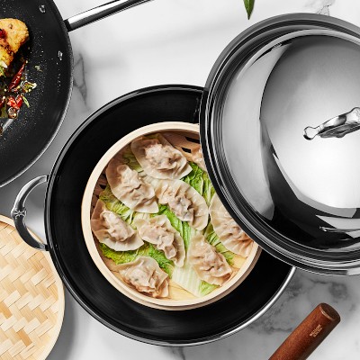 Hestan NanoBond® Titanium Stainless-Steel Wok with Lid, 14