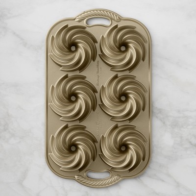Nordic Ware Nonstick Cast Aluminum Heritage Bundtlette Cake Pan
