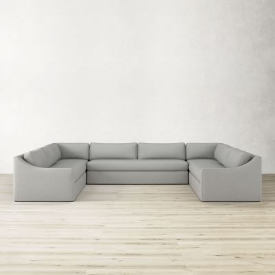 Ghent Slope Arm Slipcovered 5-Piece U-Shape Sofa (165