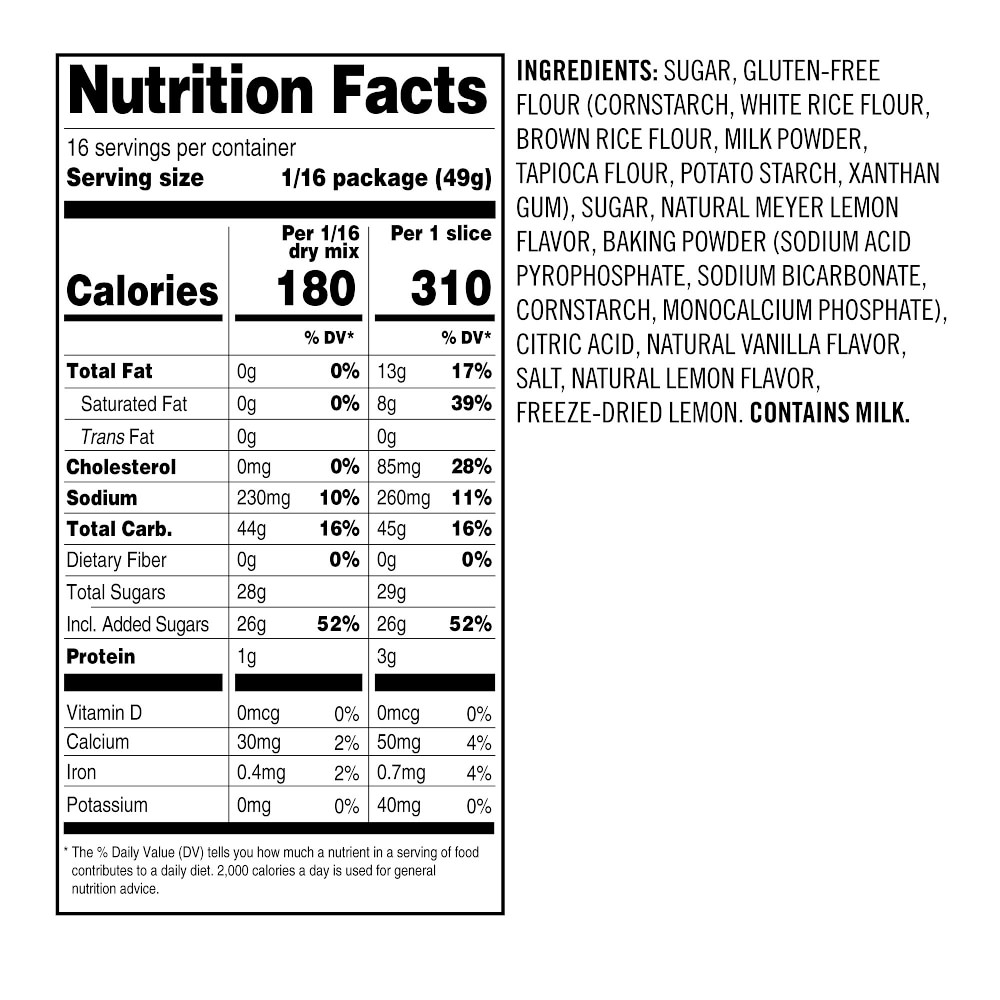 Williams Sonoma Gluten-Free Meyer Lemon Bundt® Cake Mix