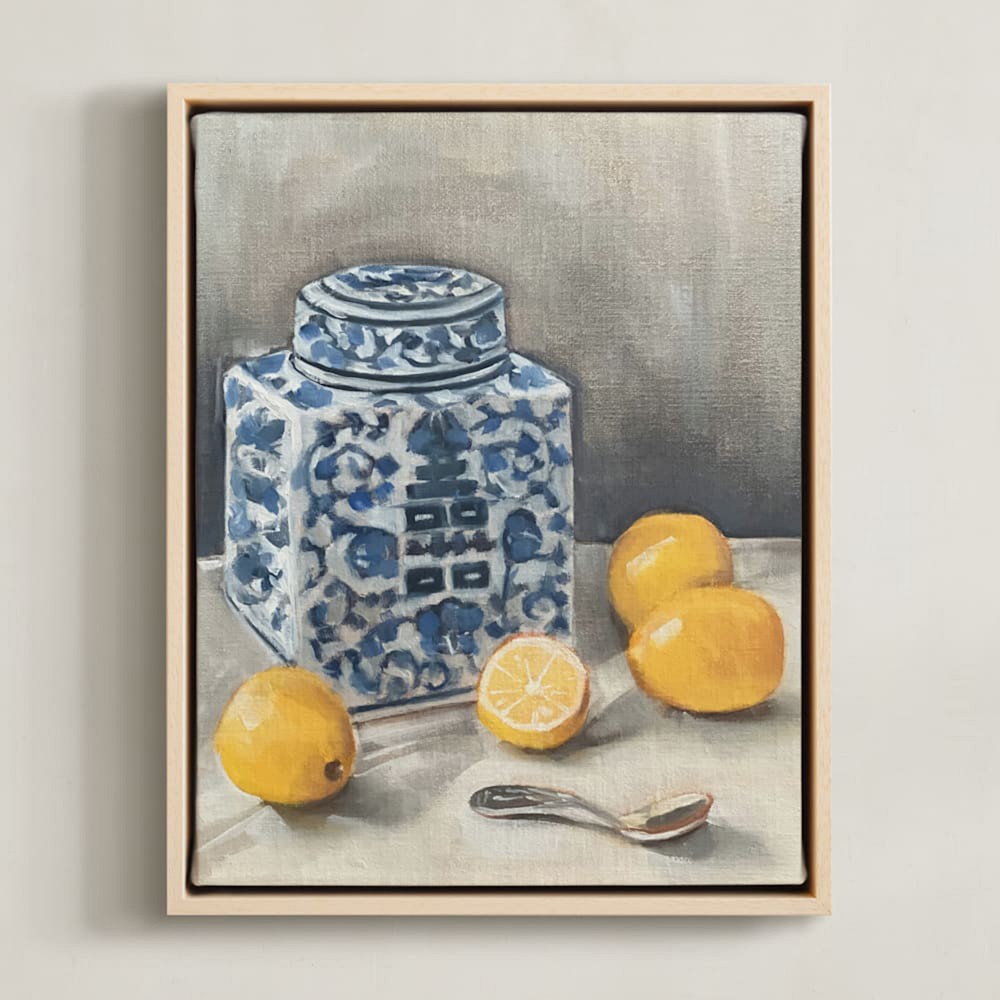 Lemon Chinoiserie Limited Kitchen Art by Minted