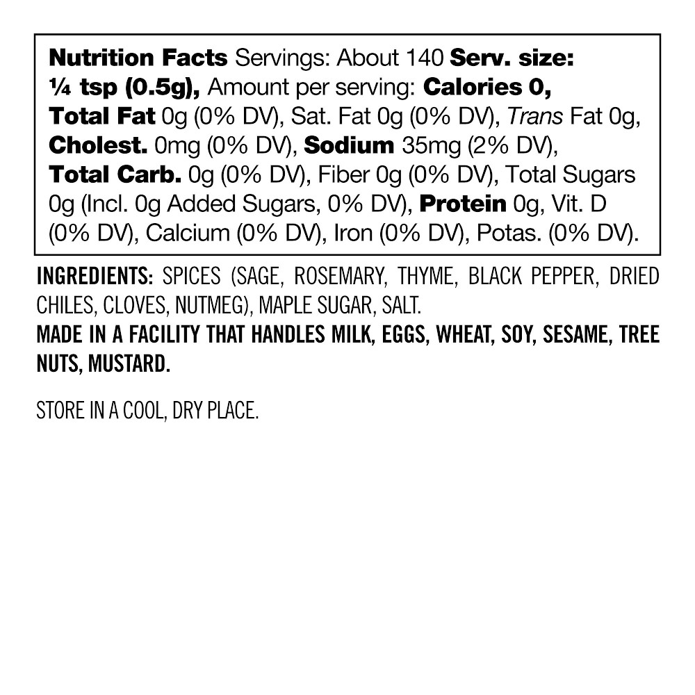 Williams Sonoma Breakfast Sausage Seasoning