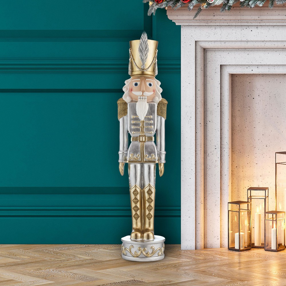 Outdoor Gold & Silver Nutcracker