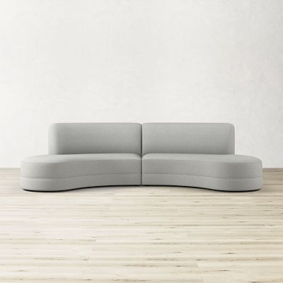 Capri 2-Piece Bumper Armless Sectional (132