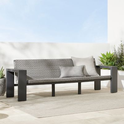 Larnaca Outdoor Slate Grey Metal x All-Weather Weave Sofa (69