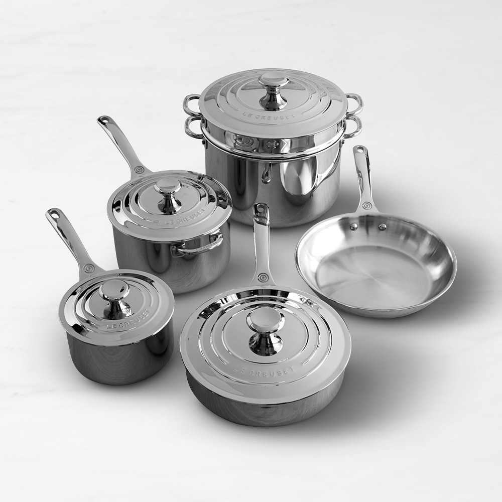 Le Creuset Signature Stainless-Steel 10-Piece Cookware Set