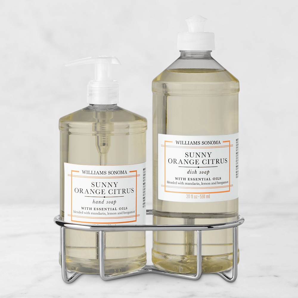 Williams Sonoma Sunny Orange Citrus Hand Soap & Dish Soap 3-Piece Kitchen Set