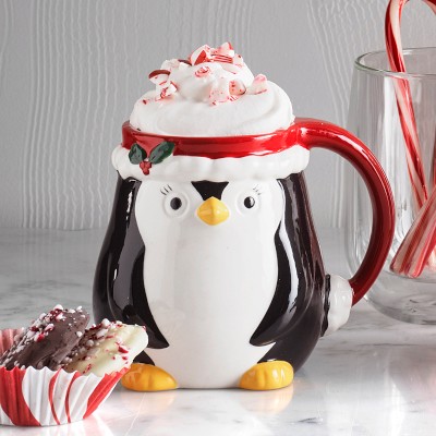 Penguin & Polar Bear Figural Mug Set