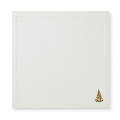 Embroidered Holiday Napkins, Set of 4