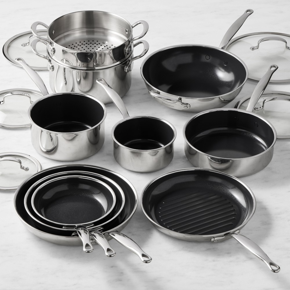 GreenPan™ Premiere Max Stainless-Steel Ceramic Nonstick 15-Piece Cookware Set