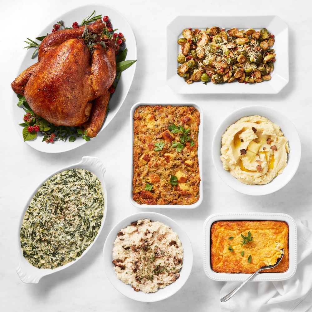 Williams Sonoma Deluxe Thanksgiving Pre-Brined Organic Turkey Dinner, Serves 4-6