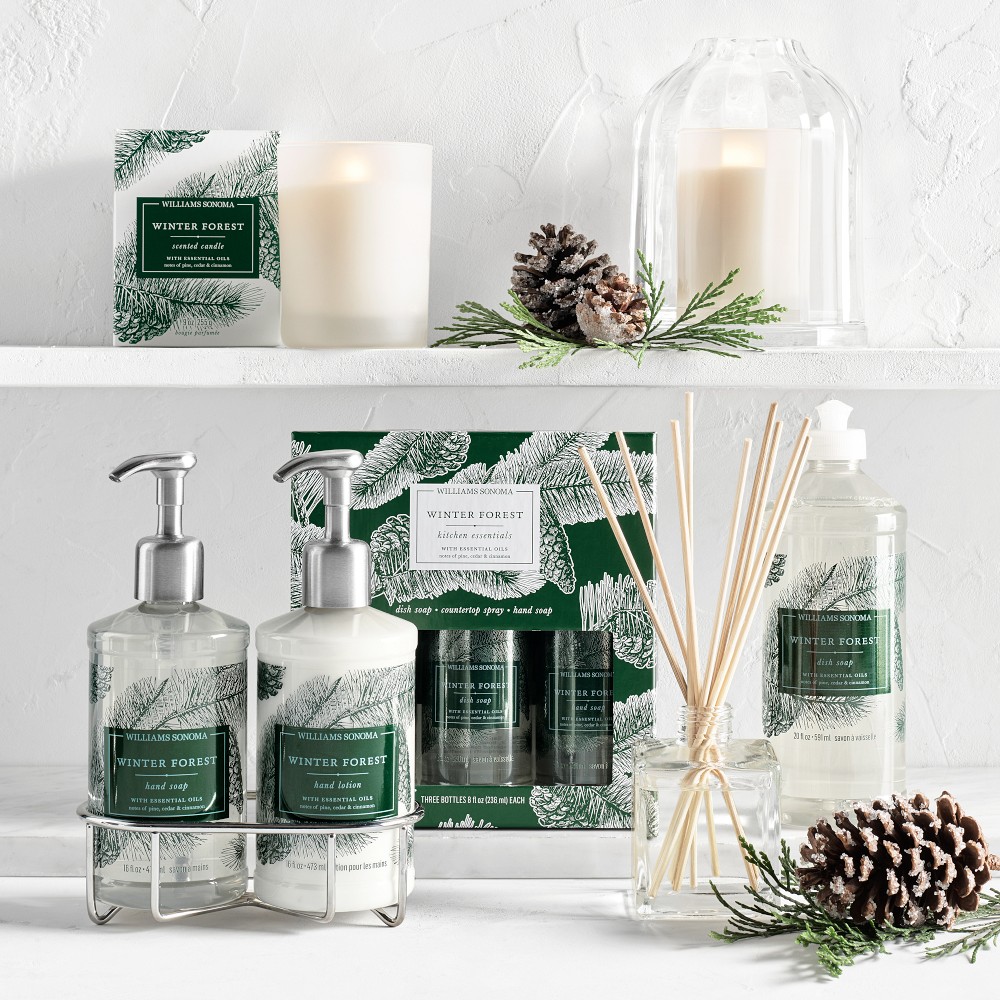 Williams Sonoma Winter Forest Hand Soap & Lotion 3-Piece Set