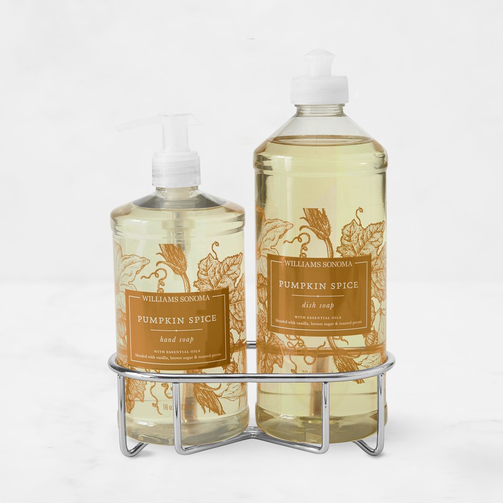Williams Sonoma Pumpkin Spice Hand Soap & Dish Soap 3-Piece Kitchen Set