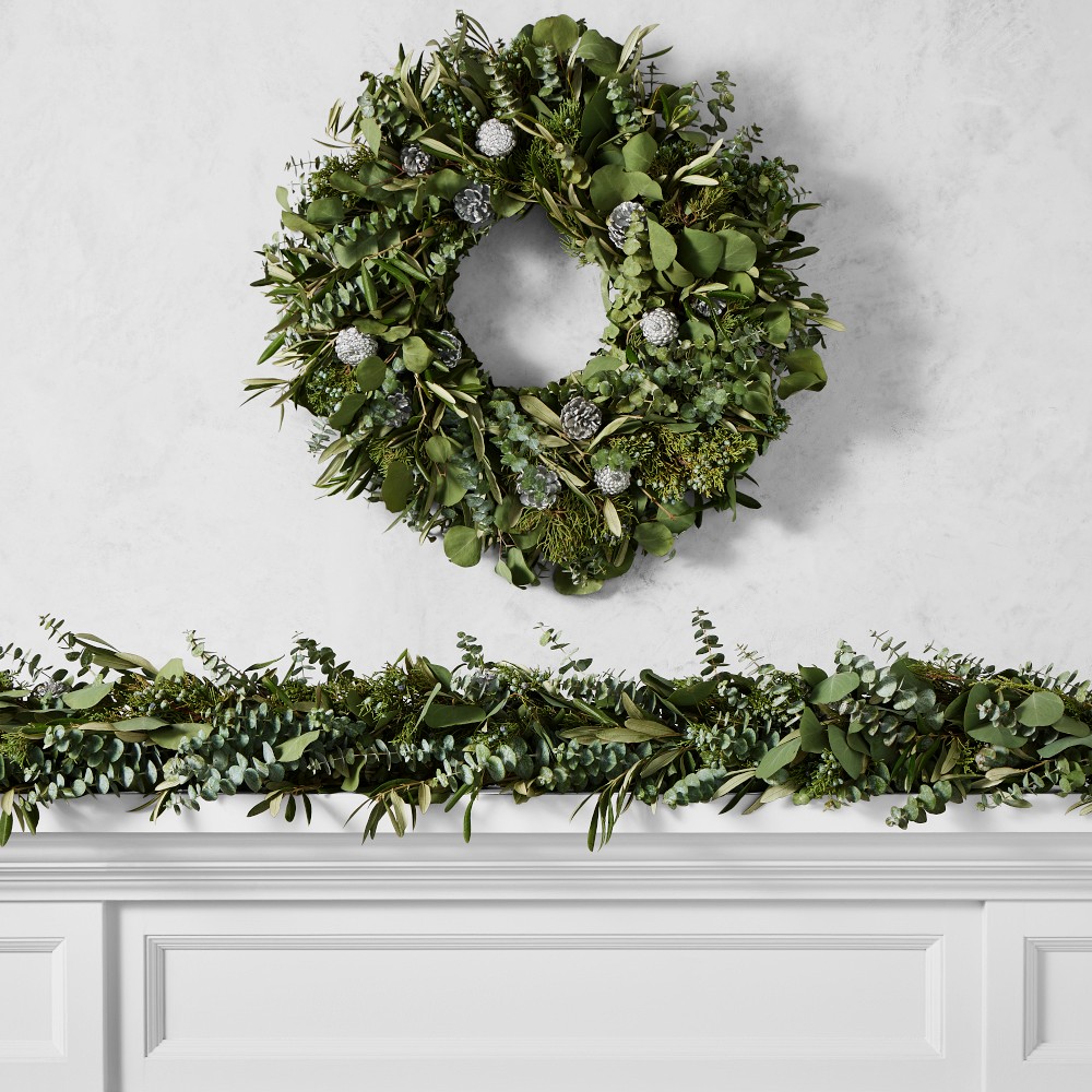 Jeff Leatham x Williams Sonoma Live Sonoma Winter Wreath & Garland