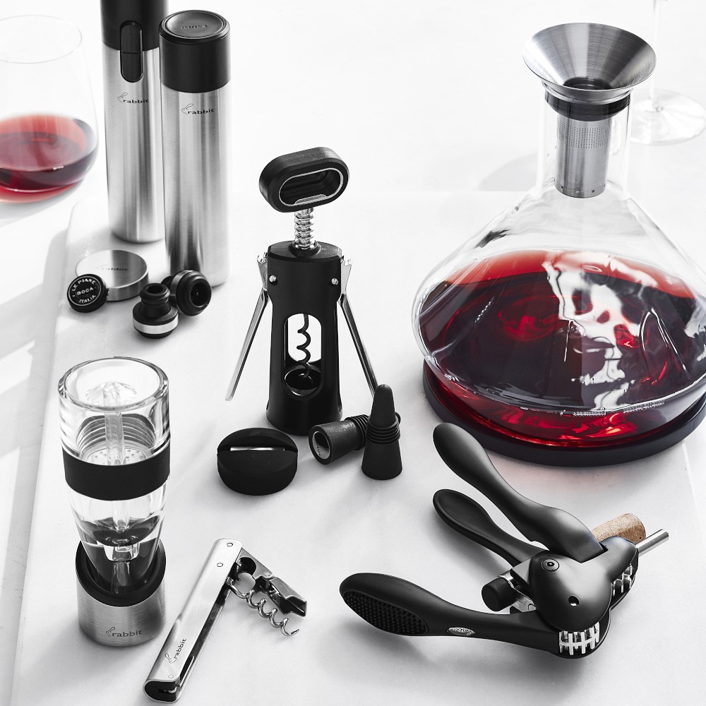 Rabbit Pro Wing Corkscrew Foil Cutter and Bottle Stoppers