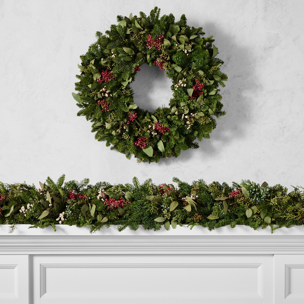 Triple Berry Live Wreath & Garland