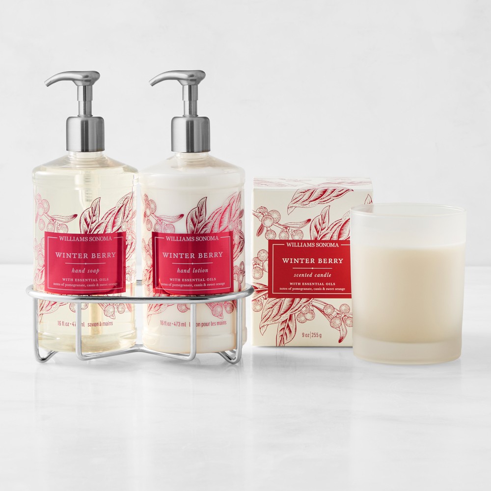 Williams Sonoma Winter Berry Hand Soap & Lotion, Deluxe 6-Piece Set